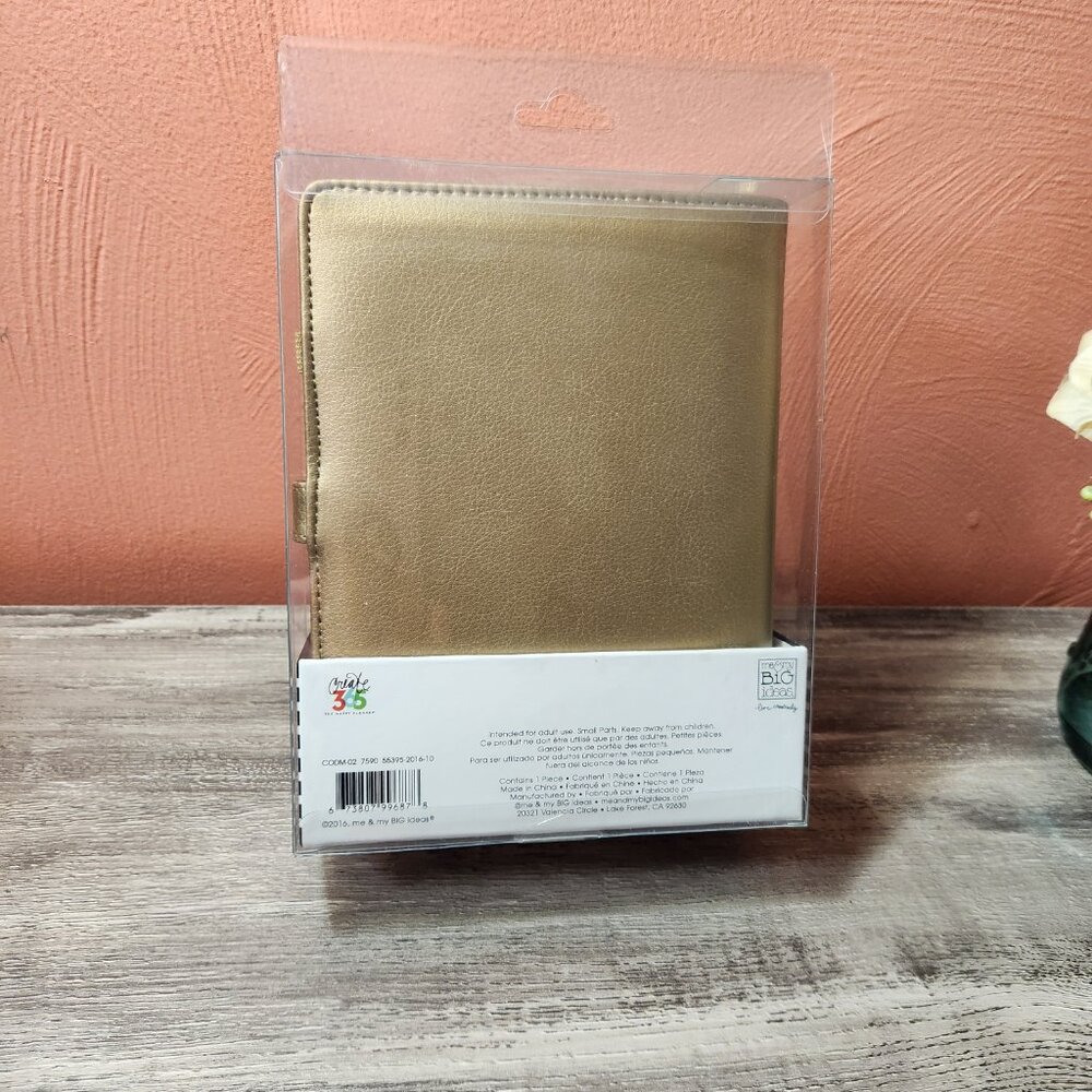 NWT Happy Planner MINI Gold Deluxe Planner Cover - Picture 3 of 4